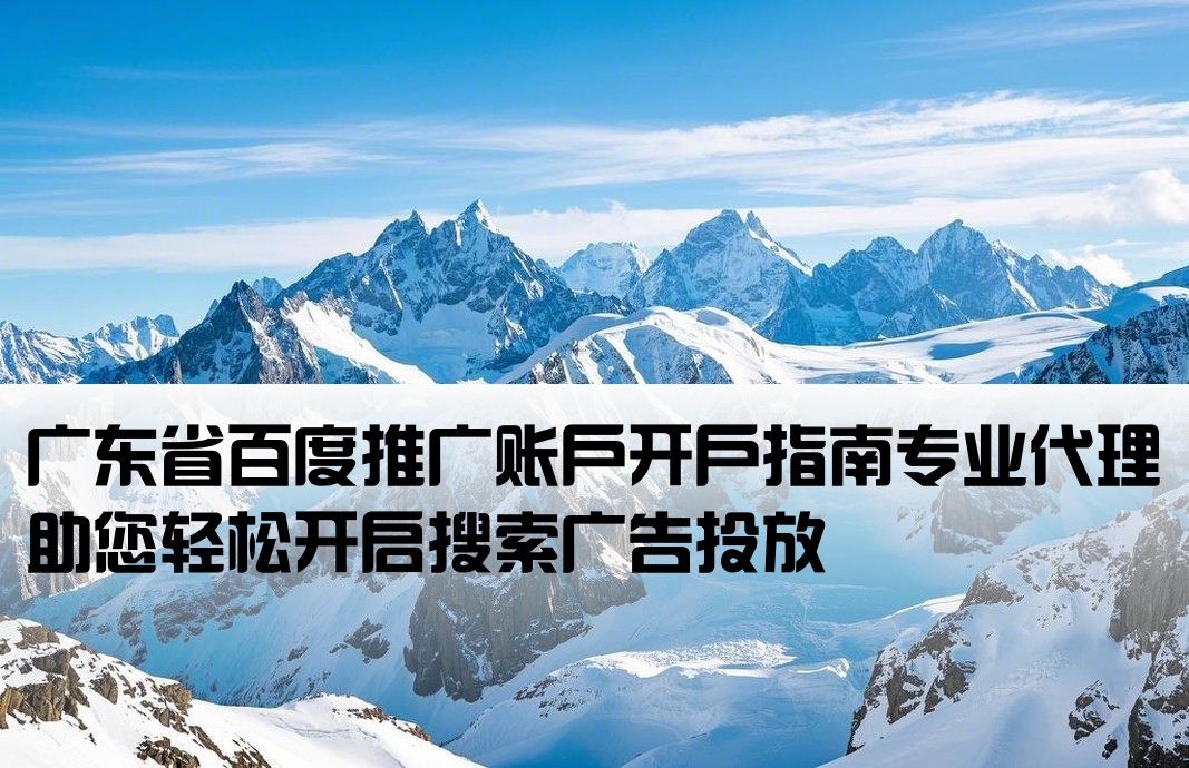 广东百度搜索广告开户