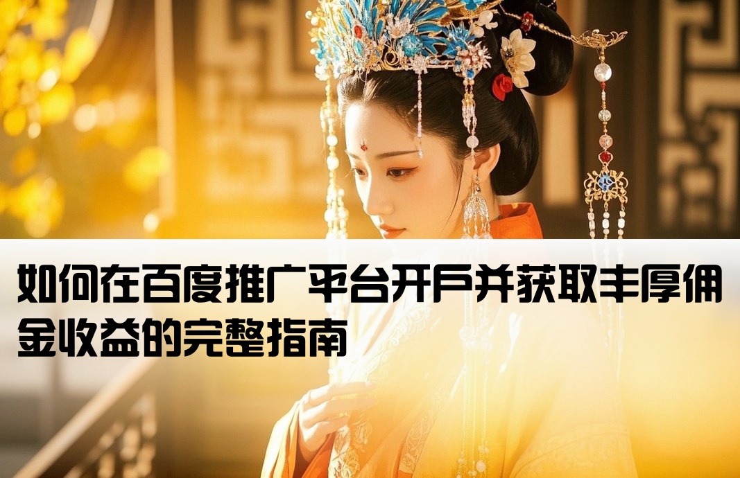 百度推广怎么开户赚佣金