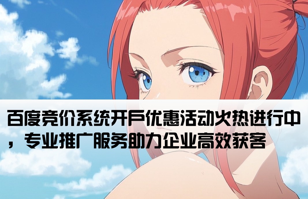 开户推广百度竞价系统