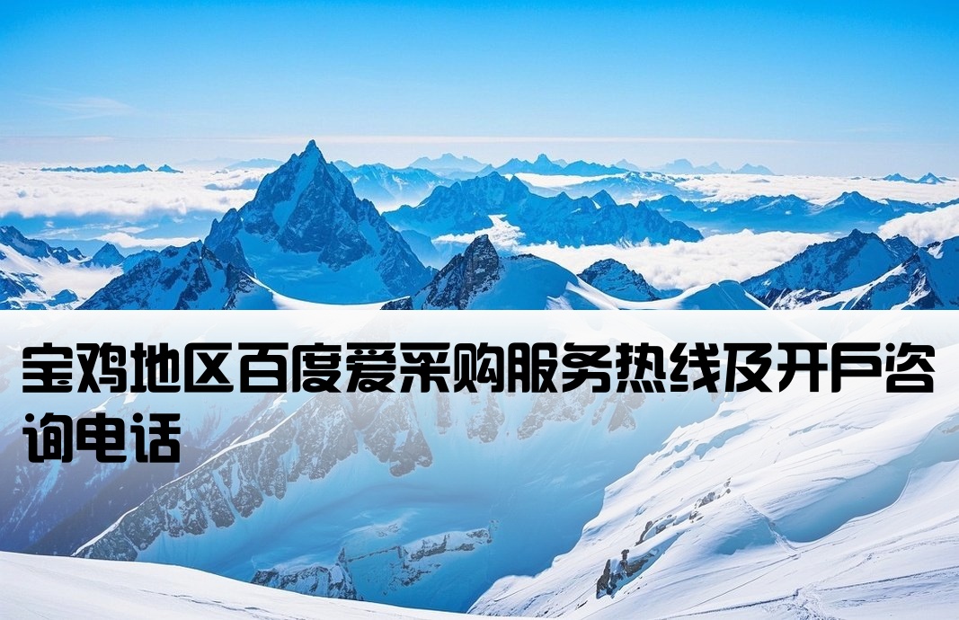 宝鸡百度爱采购开户电话