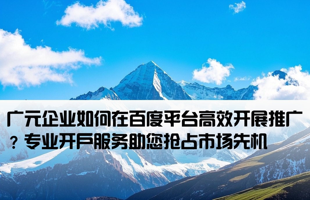 广元百度推广开户