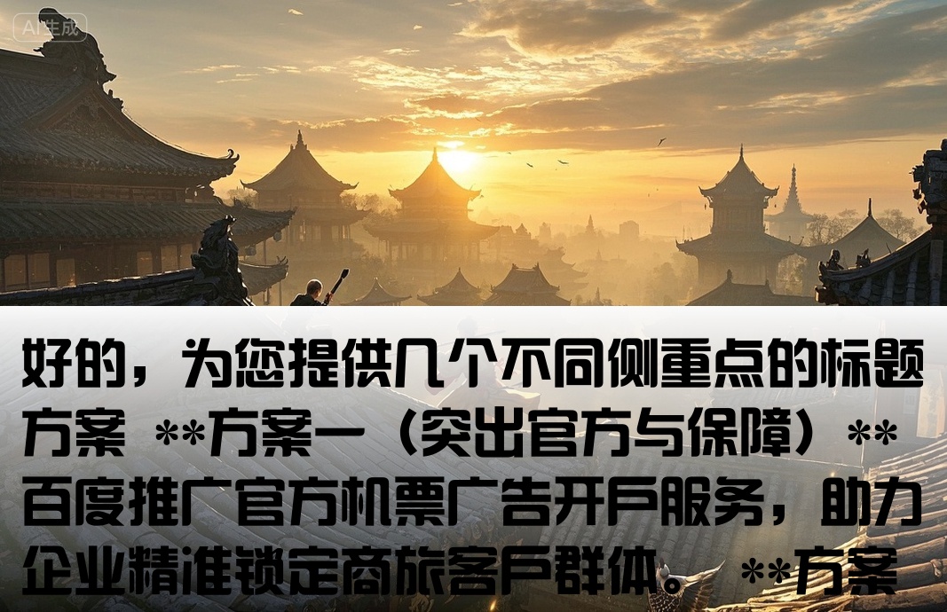 百度推广机票开户