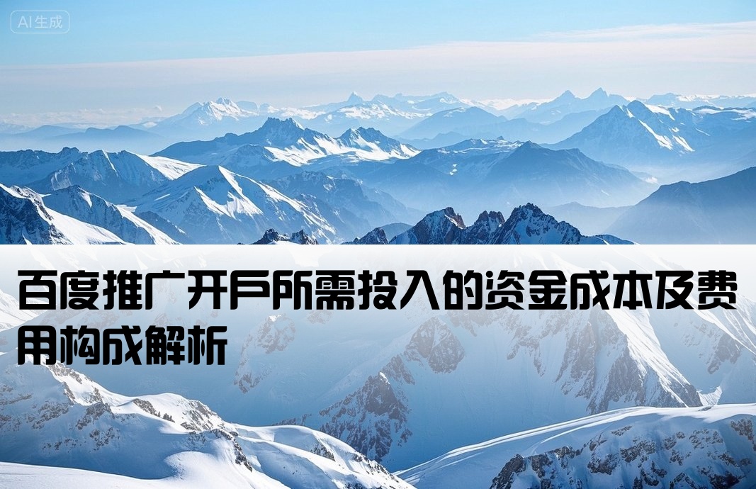 百度推广开户的费用