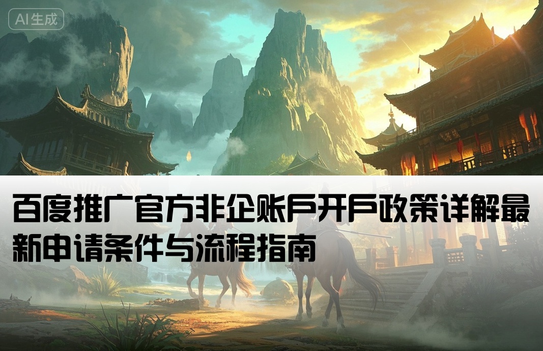 百度推广官方非企开户政策